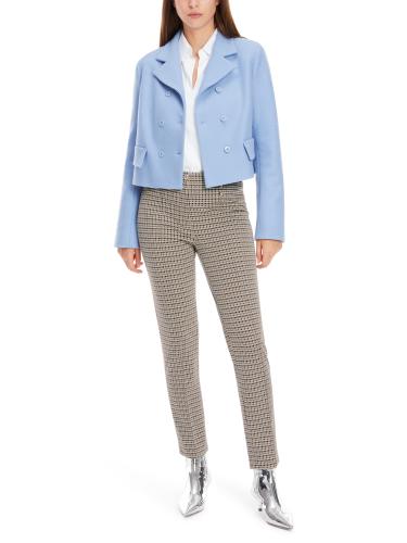 Modell SYDNEY - schmale Hose in Karo 38 - Smoke