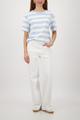 Sweatshirt mit Streifen 36 - Light Sky Ringel