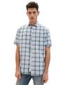 Kurzarmhemd mit Karomuster XL Regular Fit - Light Blue Multicolor Check