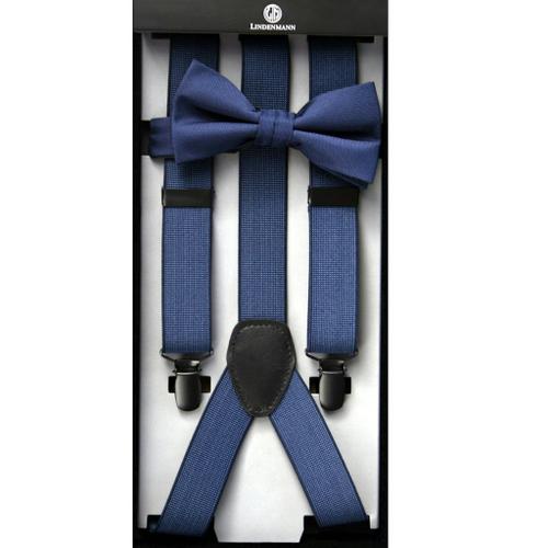 Hosenträger LINDENMANN Y/Fliege Blau 120