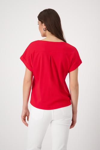T-Shirt mit Ärmelaufschlag 36 - Red