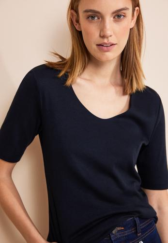 Basic Kurzarmshirt 34 - Deep Blue