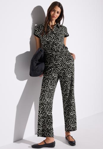 Gemusterter Jumpsuit 36/30 - Black