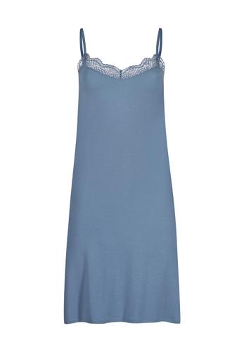 Skiny Damen Spaghettisleepshirt Night In Mix & Match 42 - Faded Denimblue