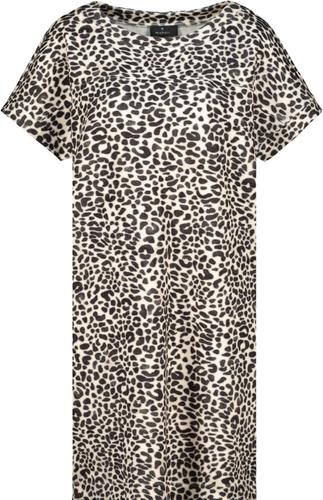 Kleid mit Leomuster 40 - Coffee Bean Gemustert