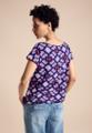 Print Materialmix T-Shirt Violett 42