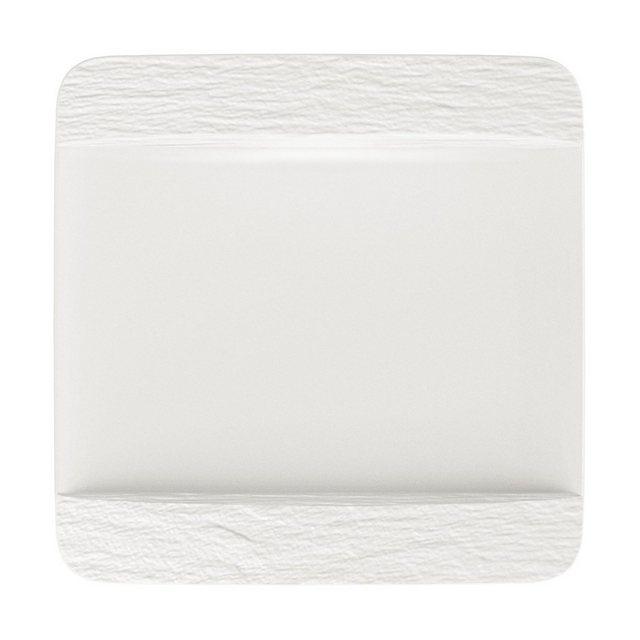 Villeroy & Boch Speiseteller »Manufacture Rock blanc«, Manufacture Rock Blanc quadratischer Speiseteller