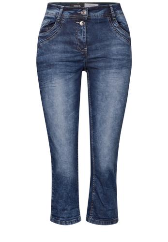 3/4 Jeans 27/3/4 Hosen - Mid Blue Used Wash