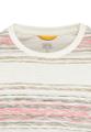 T-Shirt mit Streifenmuster aus Baumwolle Rot 4XL