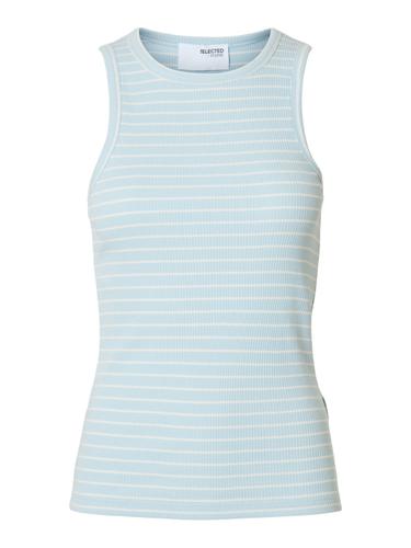 SLFANNA O-NECK STRIPED TANK TOP NOOS XS Slim Fit - Cashmere Blue
