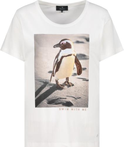 T-Shirt mit Pinguin Print 38 - Off-white