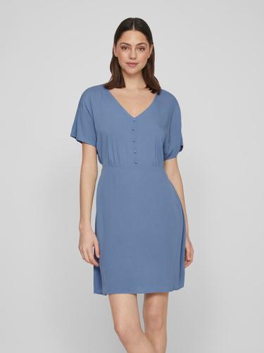 VIMOASHLY BUTTON S/S DRESS 40 Locker geschnitten - Coronet Blue