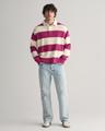 Heavy Rugger mit Blockstreifen XL - Beautyberry Purple