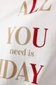 T-Shirt mit Schriftdruck 36 - Cream