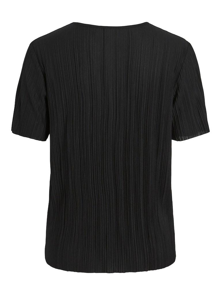 VIPLISA O-NECK S/S TOP - NOOS XS Normal geschnitten - Black Beauty