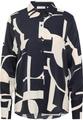 Bluse Viskose Langarm 44/Langarm LOOSE FIT - Schwarz