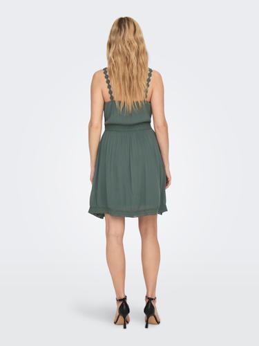 ONLKARMEN ANNE LIFE S/L DRESS WVN NOOS 34 Normal geschnitten - Balsam Green