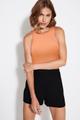 ONLBELIA S/L CROP TOP JRS NOOS L Verkürzt - Orange Chiffon