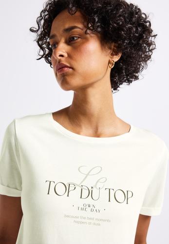 Shirt mit Turn-Up-Detail 38 - Off White