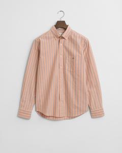 Regular Fit Classic Oxford-Hemd mit Streifen L - Orange Bronze