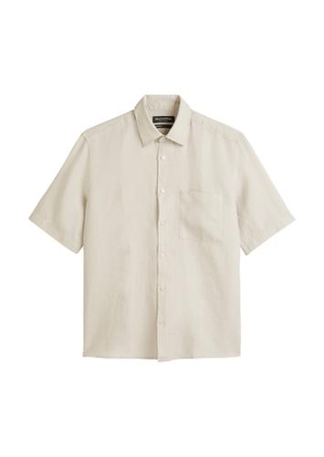 Kurzarm-Hemd regular M Regular Fit - Gray Silk