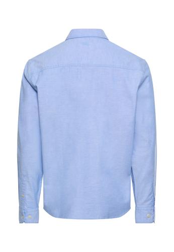 Oxford Hemd mit Button-Down-Kragen XXL Regular Fit - Stormy Blue