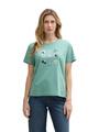 T-Shirt mit Print XL Regular Fit - Bleeched Green