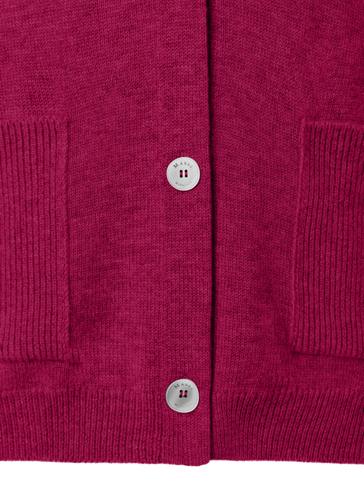 Strickjacke Knopf 1/1 Arm 40 Loose Fit - Bordeaux
