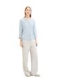 Bluse mit Streifenmuster 46 Regular Fit - Offwhite Blue Vertical Stripe