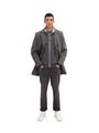 Sweatjacke mit Ziernaht M Regular Fit - Dark Grey Melange