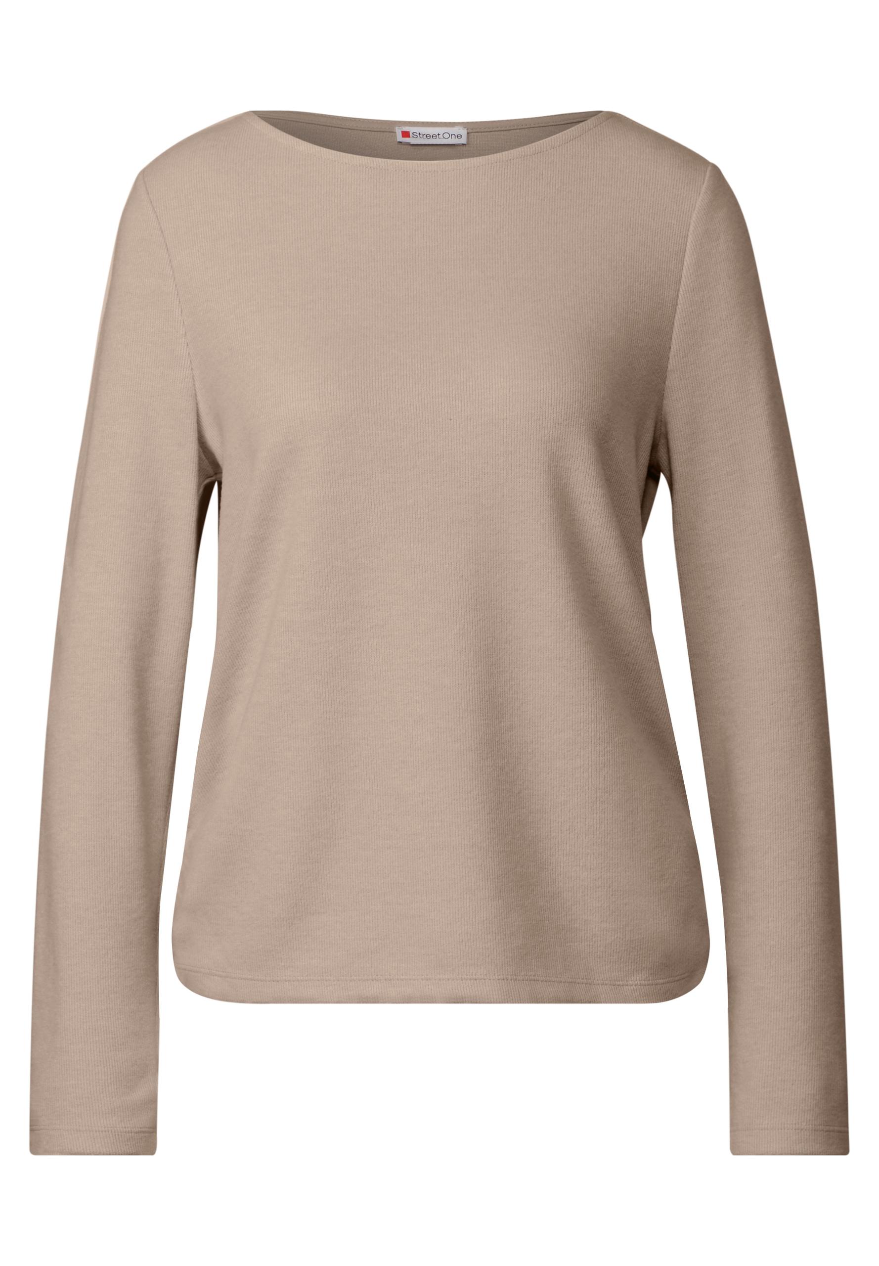 Shirt mit Raffungen Beige 42