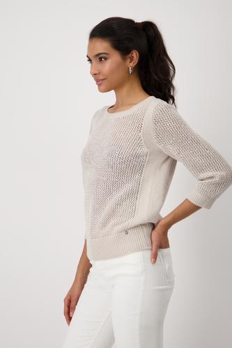 Strickpullover mit Schmuck 36 - Warm Sand