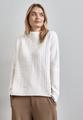 Pullover mit Strickmuster 44 - Cream White Melange