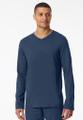 Langarmshirt V-Ausschnitt Blau 50