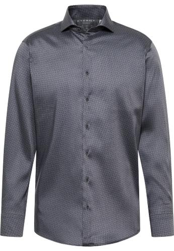 Performance Shirt Twill Langarm Grau 42/Langarm - 65cm