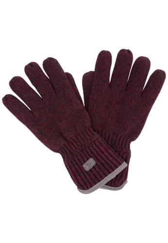 Gefütterte Strickhandschuhe L Regular Fit - Merlot