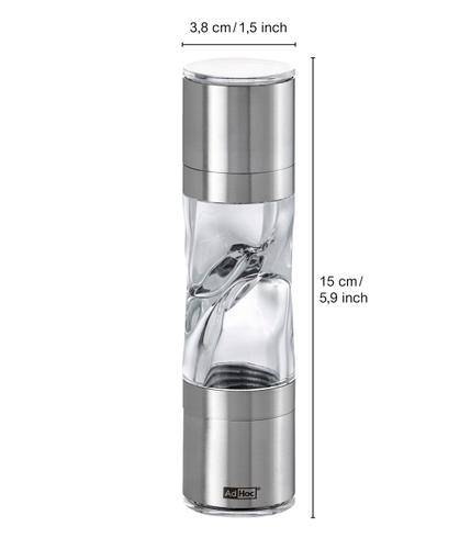 AdHoc Salz-/Pfeffermühle »Doppelmühle Duomill Pure Mini 15 cm MP901«