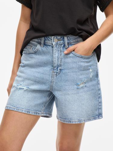 VIJAF HW DESTROY DENIM SHORTS 38 Locker geschnitten - Light Blue Denim