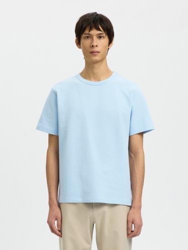 SLMSANDER SEERSUCKER SS O-NECK TEE S Normal geschnitten - Skyway