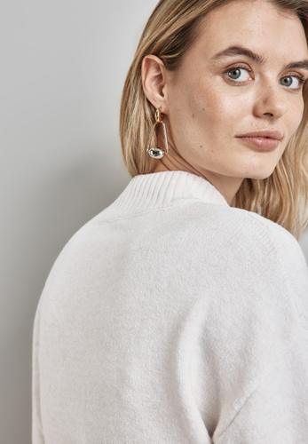 Pullover mit Strickmuster 44 - Cream White Melange