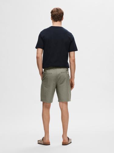 SLHREGULAR-KARL SEERSUCKER SHORTS NOOS L Normal geschnitten - Vetiver