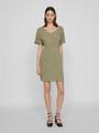 VIMOASHLY BUTTON S/S DRESS 40 Locker geschnitten - Oil Green