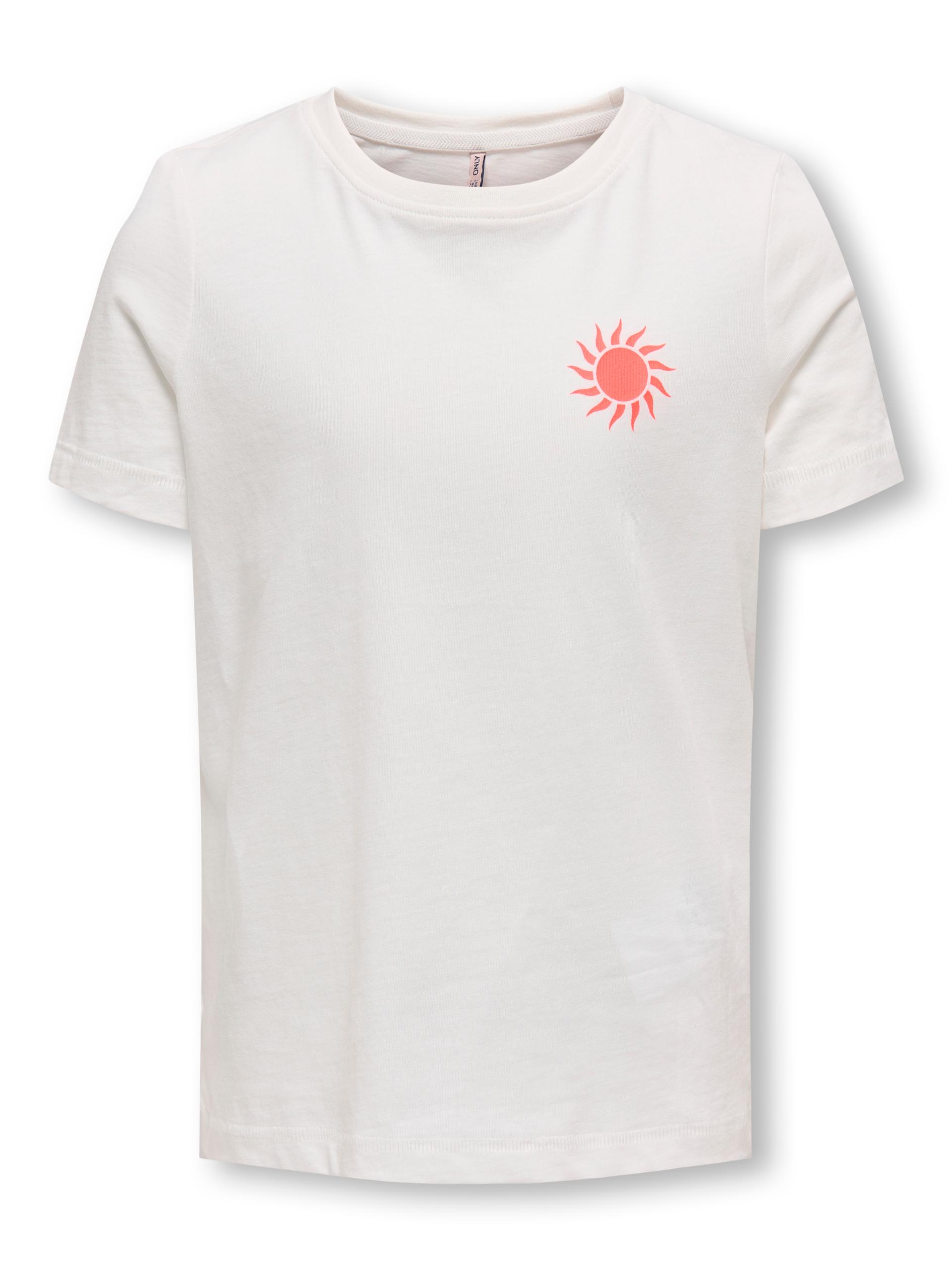 KOGHAPPY LIFE O-NECK SS TOP JRS 134/140 Normal geschnitten - Cloud Dancer