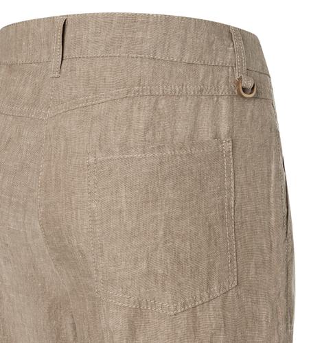 MAC JEANS - NORA, Pure linen 44/OL Wide Fit - Braun