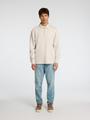 SLHRELAX-EMANUEL SOFT POLO ZIP SWEAT EX XL Locker geschnitten - Oatmeal