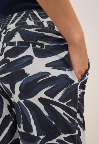 Gemusterte Wide Leg Hose L/7/8 Hosen - Urban Dark Blue