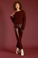 Straight-Leg-Lederhose 38 - Bordeaux