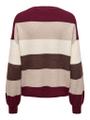 ONLATIA LIFE L/S STRIPE PULLOV KNT NOOS XL Normal geschnitten - Zinfandel