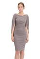 Cocktailkleid 42 Figurnah - Taupe/silver
