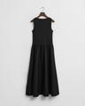 Midikleid aus gewebtem Jersey S - Black